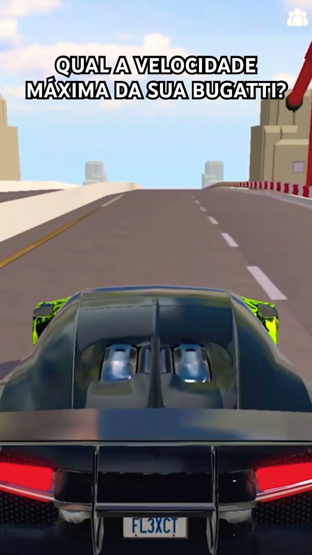 Qual a velocidade máxima da sua Bugatti flex city? #shorts #shortsgaming #flexcity #flexcityaovivo