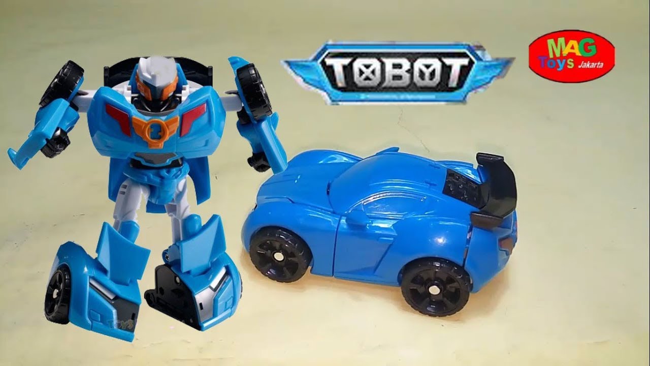 MAINAN ANAK TOBOT MINI Y ROBOT  JADI  MOBIL  YouTube