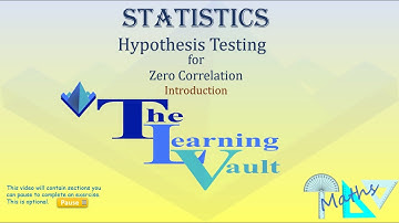 The Learning Vault - Hypothesis Testing  (Zero Correlation)