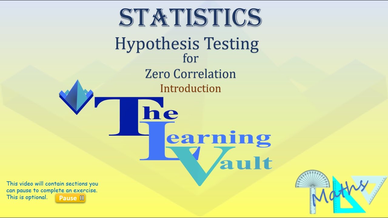 hypothesis testing zero correlation