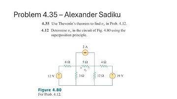 Problem 4.35 Use Thevenin’s theorem to find in Prob. 4.12 - Sadiku Fundamentals of Electric Circuits
