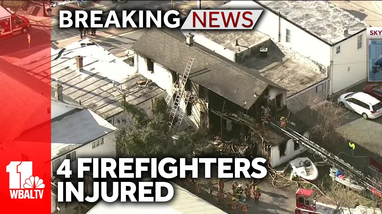 4 firefighters injured while battling Lansdowne fire - YouTube