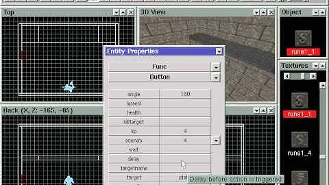 15) QOOLE-Quake + Quake 2 Level Editor Tutorial: Buttons