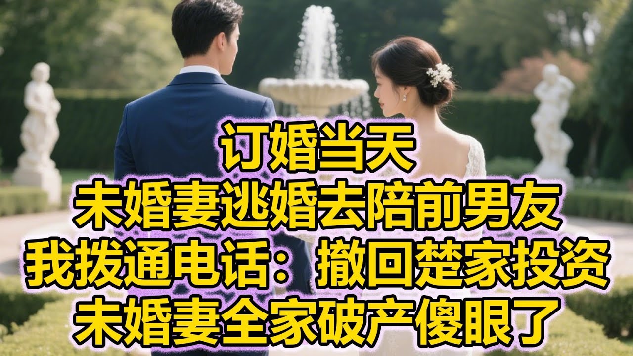 訂婚當天，未婚妻逃婚去陪前男友，我撥通電話：撤回楚家投資，未婚妻全家破產傻眼了
