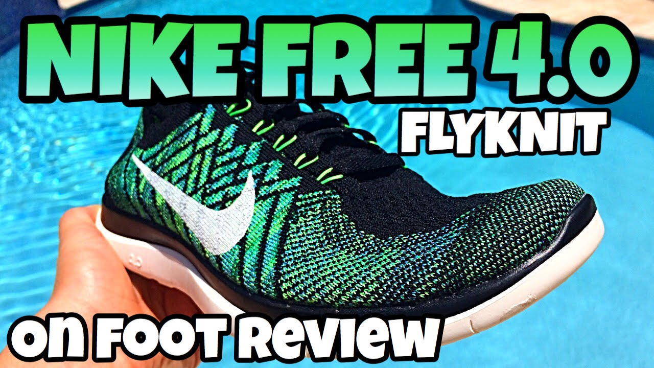nike free run on feet