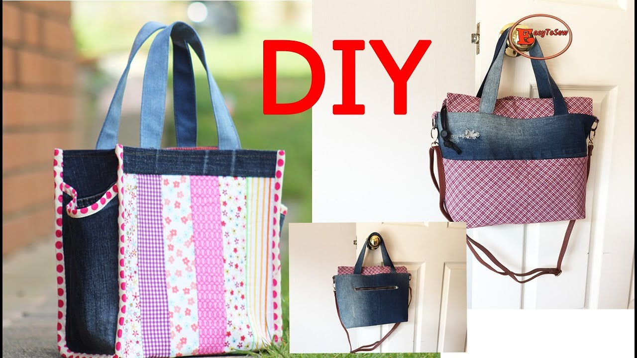 Tote bag with drawstring closure sale
