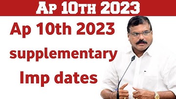 Ap 10th Class 2023 Supplementary dates | Ap 10th Class Results 2023