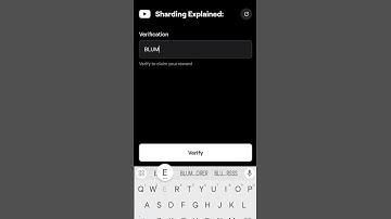 BLUM code today Sharding explained