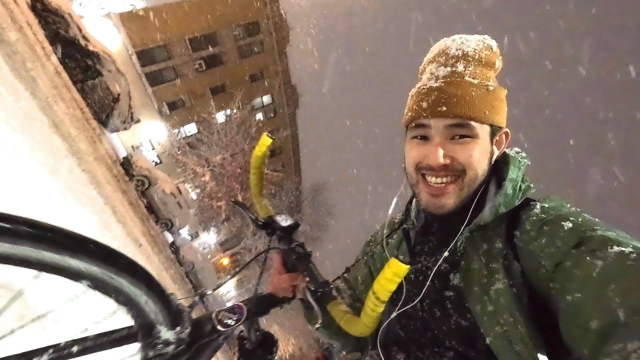 blizzard bike ride