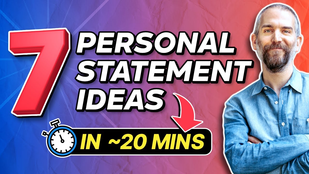 how to brainstorm 7 different personal statement ideas