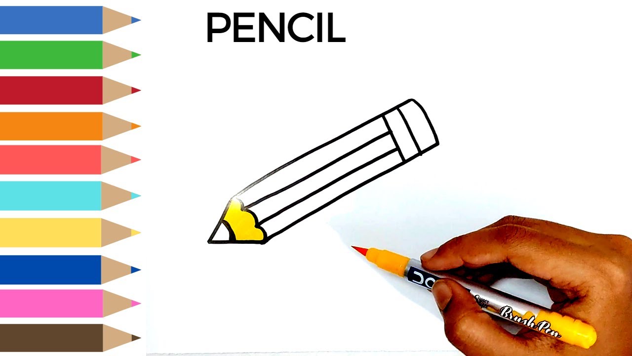 How to Draw a Pencil for Kids 