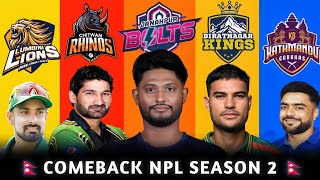 Comeback Npl Season 2 वदश तर धमक Stars In Nepal Cricket 2025