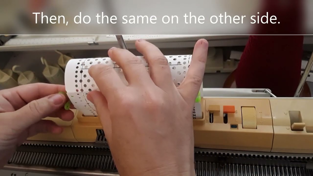 How to insert and correctly clip punchcards: tutorial for flat bed knitting machines.