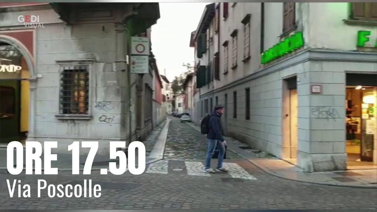 Udine città vuota: le strade deserte e i bar chiusi nella prima serata di coprifuoco