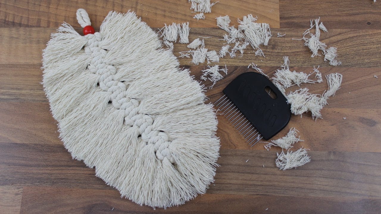 Macramee Feder aus Baumwollkordel knüpfen ❁ Deko Ideen mit Flora-Shop
