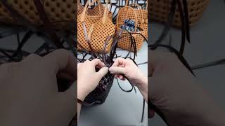 Easy Make a Grid Basket with Rattan Strip 28