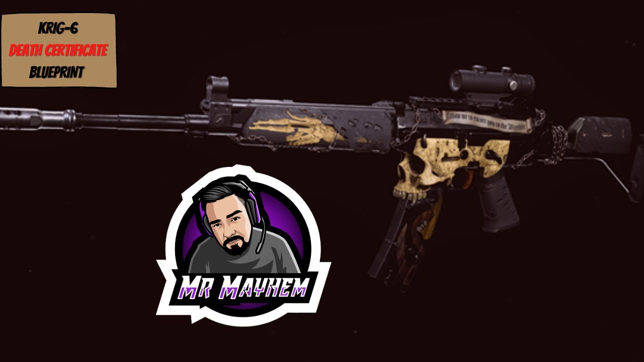 Cold war KRIG 6 Death Certificate Blueprint