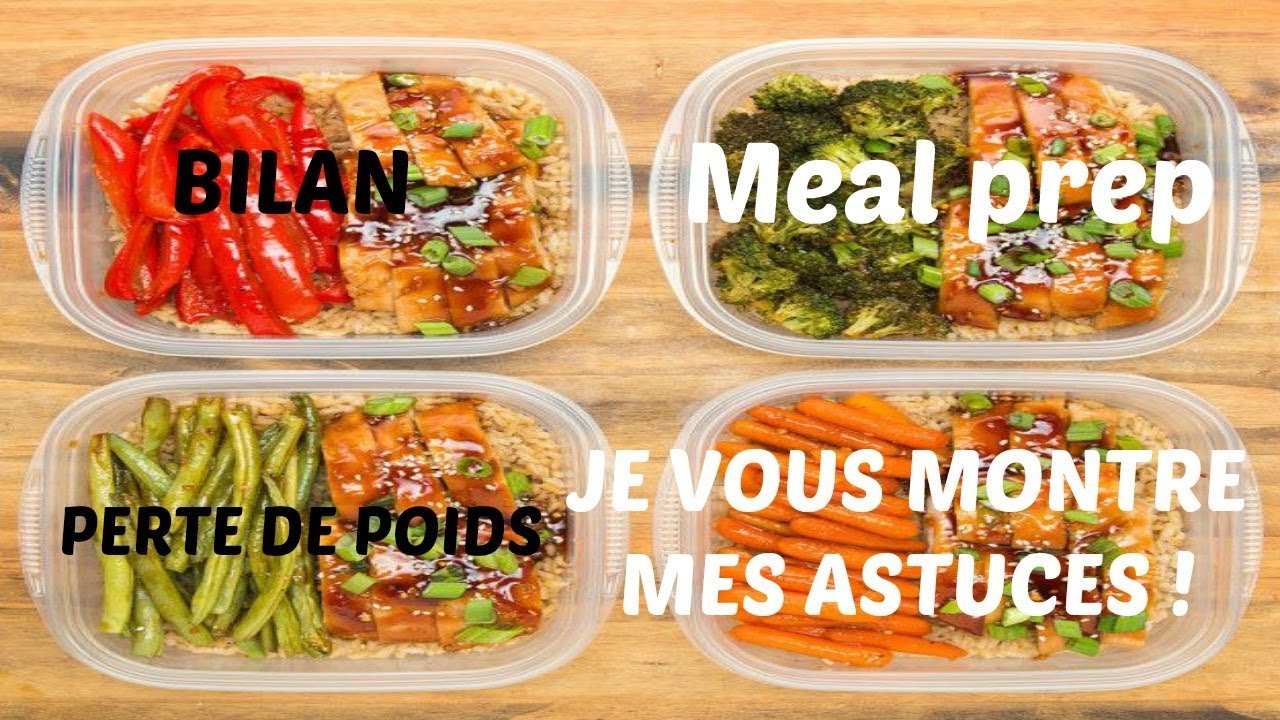 Fait des meal preps avec moi + Bilan perte de poids challenge 8 - YouTube