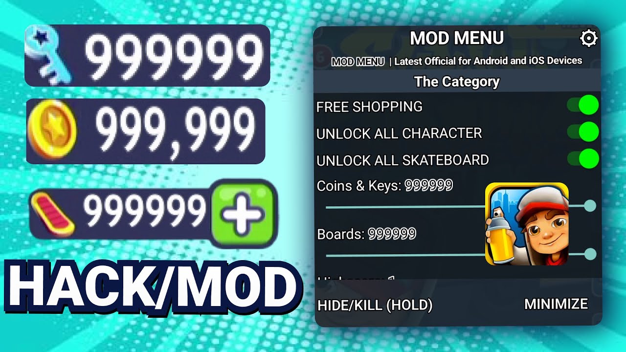 Subway Surfers MOD Menu 2026 🔥 Unlimited Keys, Coins, Unlock All Characters & Skins (iOS/Android)