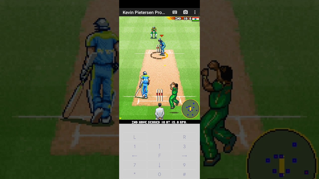 Kevin Petersen Pro cricket 2007 Java game 10 over Match 