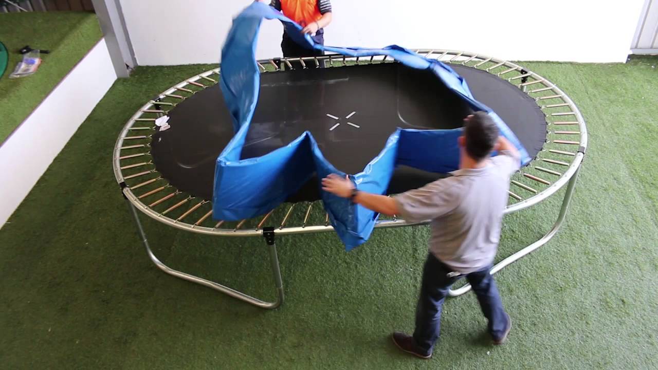 Oval Trampoline Part 3 Pads YouTube
