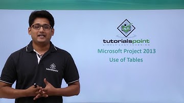 MS Project 2013 - Use of Tables