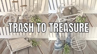 TRASH TO TREASURE THRIFT STORE FLIP | UPCYCLE HOME DECOR | WHITE CHALK PAINT EDITION