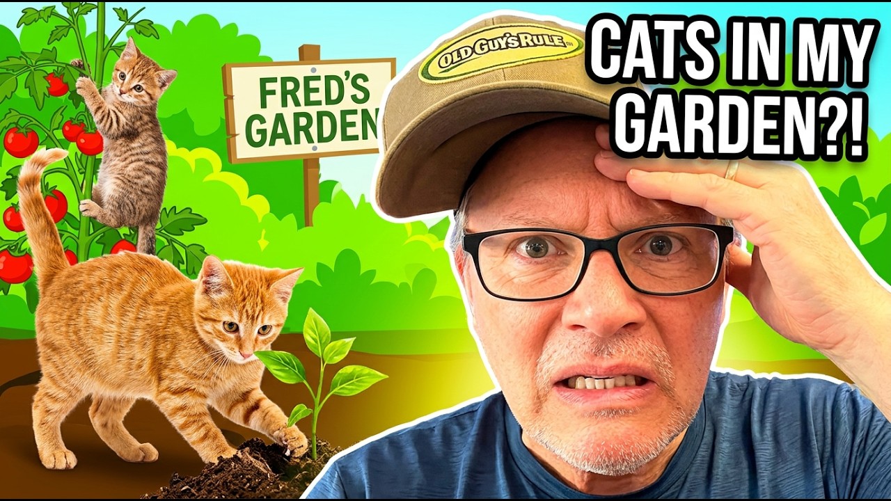 Fred's Garden - Cat Problem SOLVED (Finally!) #gardening - YouTube