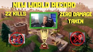 Tfue gets 22 kills with NO DAMAGE Taken * NEW WORLD RECORD*