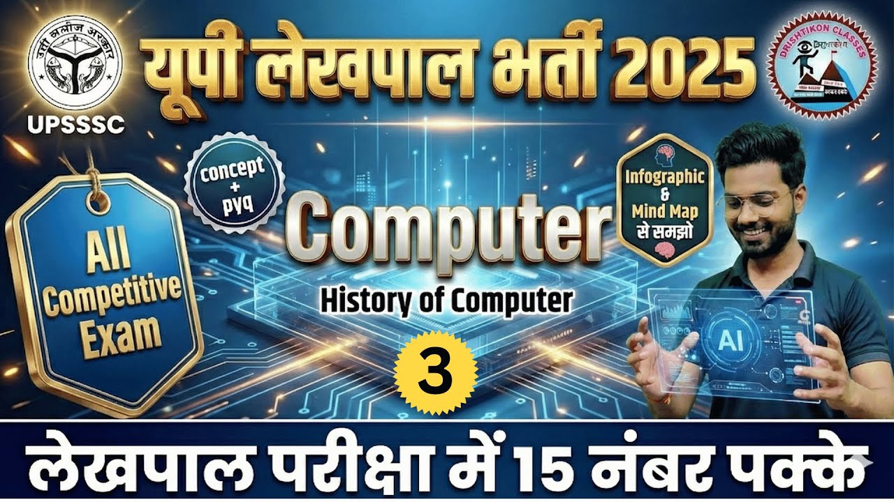 UP Lekhpal Computer Classes | History of Computer | UPSSSC Lekhpal Computer Class 2025 By CP Sir