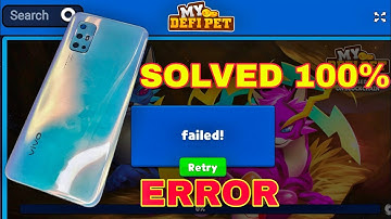MY DEFI PET ERROR PROBLEM SOLVED VIVO PHONE