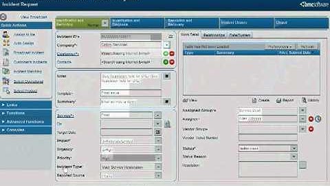 BMC Remedy ITSM: Using the Process Flow Status Area with an Incident Request