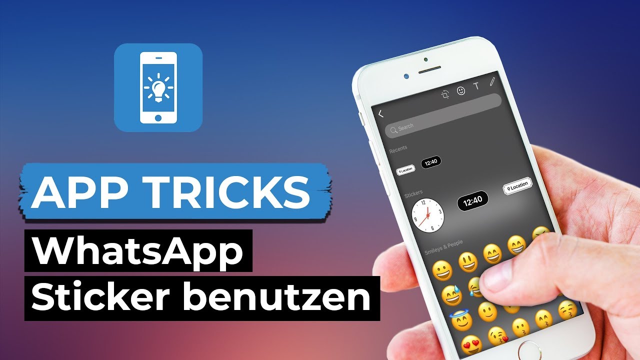 Neue WhatsApp Status Funktion WhatsApp Sticker mit Uhrzeit und Ort