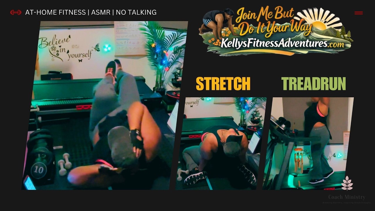TreadRun + Dumbbell Workout | ASMR Kelly's Fitness Adventures!