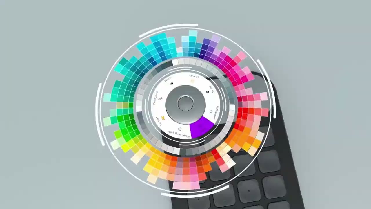 Huion Mini KeyDial KD100| Wireless Express Key Remote Control keyboard | Huion India|