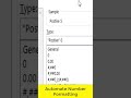 Automate Number Formatting Pattern in Micosoft Excel #shorts #exceltricks