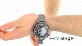 Original bunker vælge Men's Casio Pro Trek Titanium Alarm Chronograph Watch (PRG-240T-7ER) -  YouTube