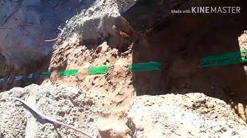 Underground Warning tapes installation for Sewer lines