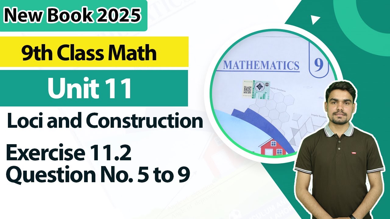 9th Class Math Unit 11 | Exercise 11.2 | Question 5 to 9 | 9th Math ...