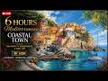 🌅 6 Hours Mediterranean Seaside Village Art 🌊 Amalfi TV Screensaver & Wall Decor 4K HDR