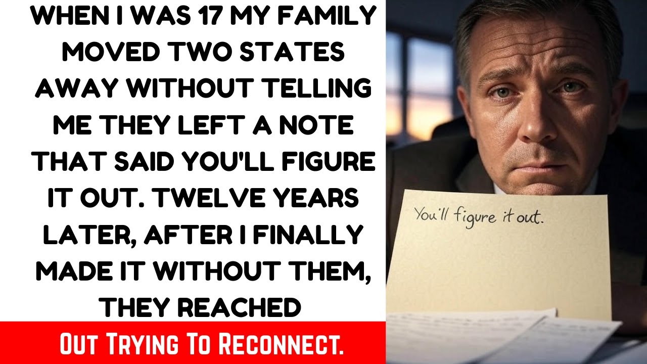 When I Was 17, My Family Moved Two States Away Without Telling Me, They Left a Note That Said..
