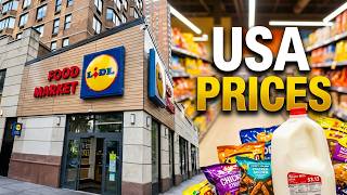 Prices in Lidl store, NYC
