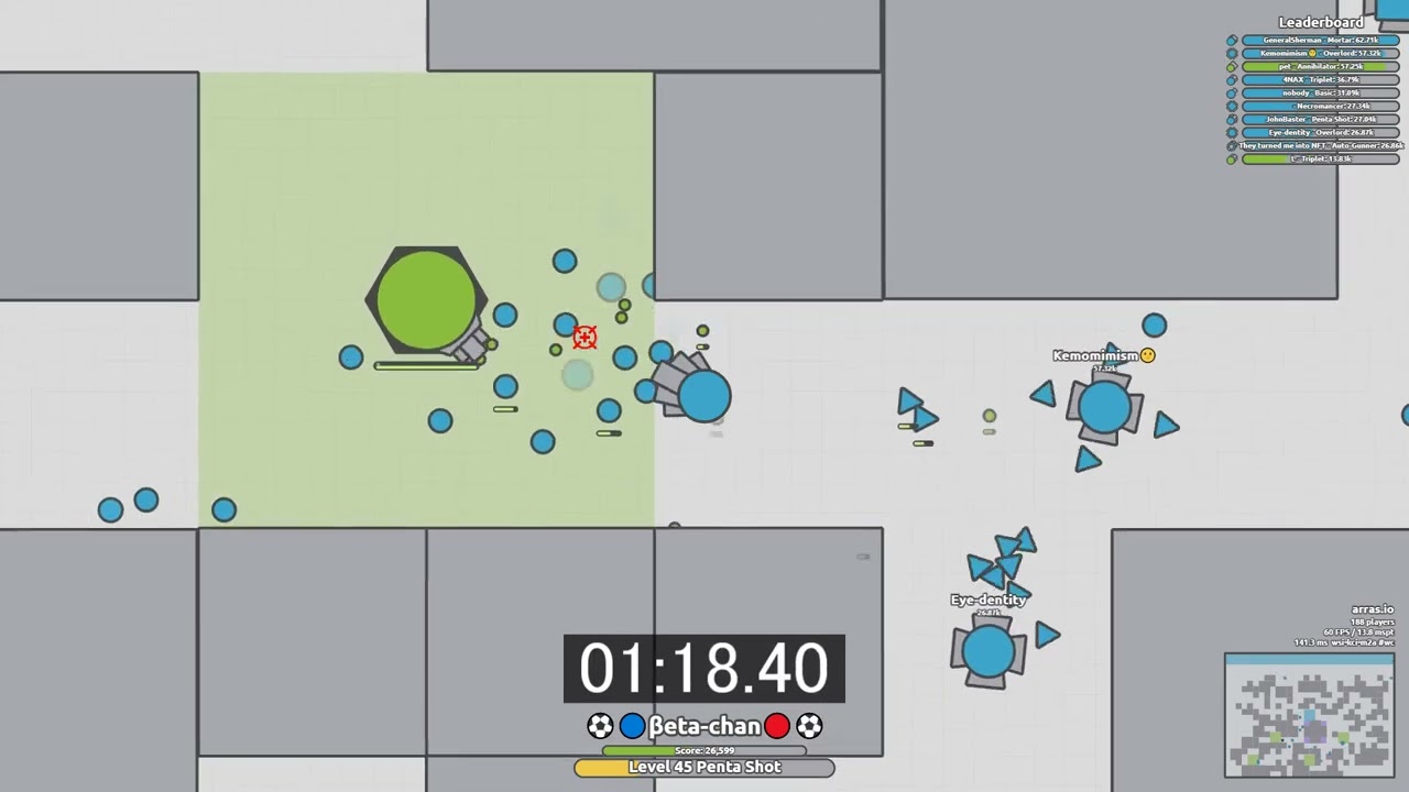 【Arras.io】 Fastest Assault Game 【2:00.65 (FWR)】 - YouTube