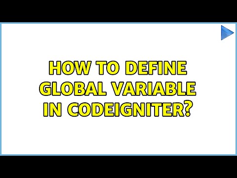 How to define Global variable in codeigniter?