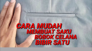 CARA MEMBUAT SAKU BOBOK CELANA BELAKANG