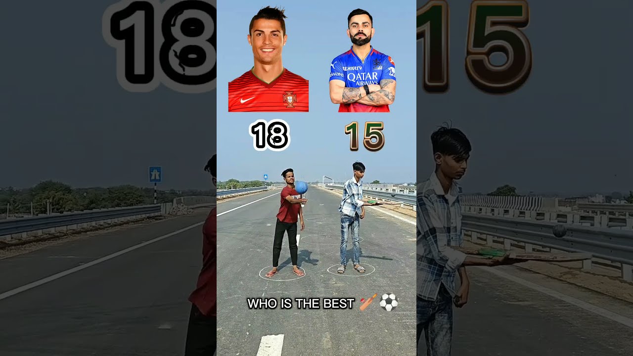 RONALDO VS VIRAT KOHLI WHO IS THE BEST Ronaldo Viratkohli Massi Rohitsharma Cricket Football