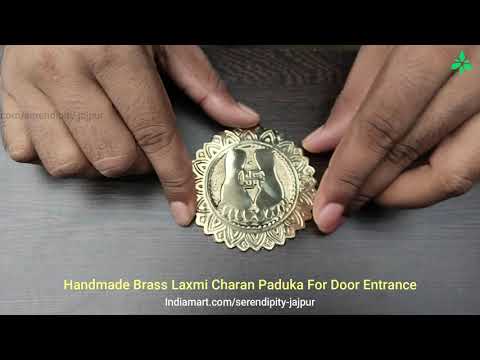 Brass Laxmi Charan Paduka For Door Entrance