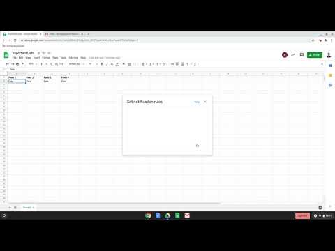 Google Sheets - Notification Rules