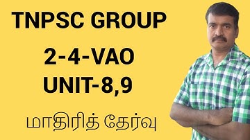 UNIT 8,9-MODEL EXAM DETAILS-TNPSC GROUP 2-GROUP 4-VAO