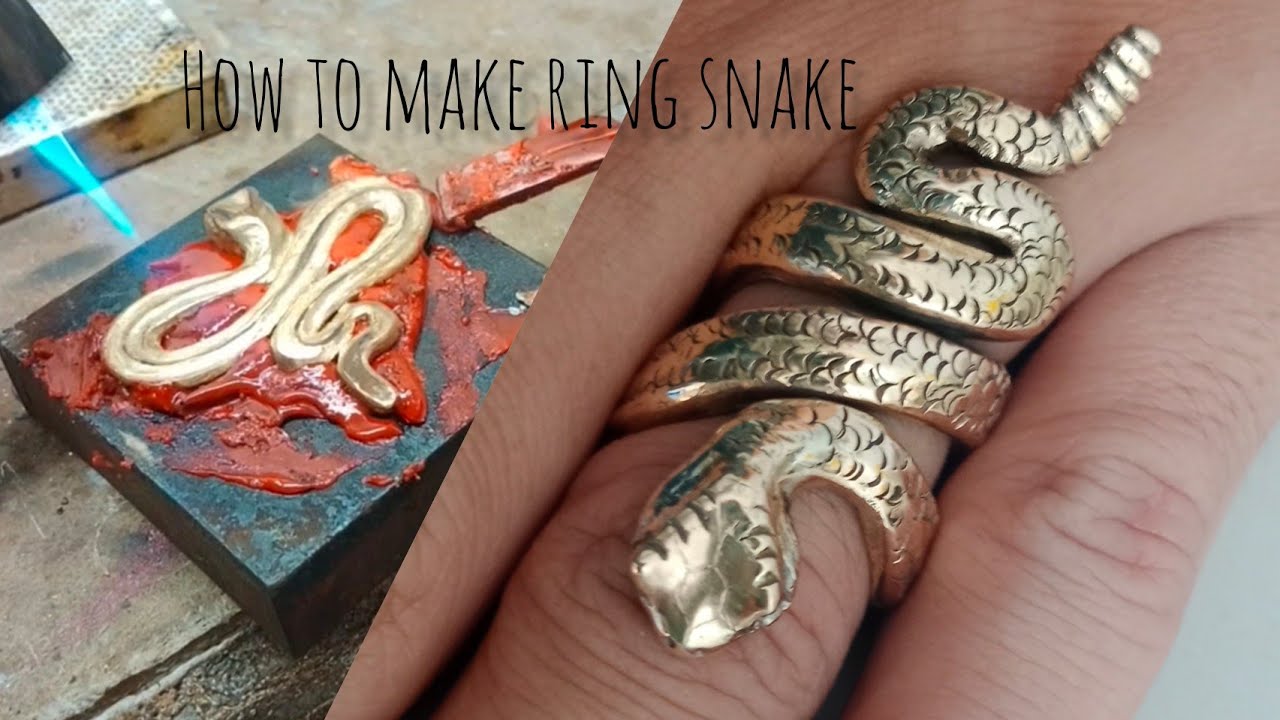 Make a custom snake ring out of brass - Jewelry handmade